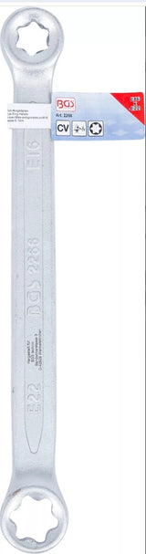 DOUBLE RING SPANNER WITH E-TYPE RING HEADS | E16 X E22 (2266)