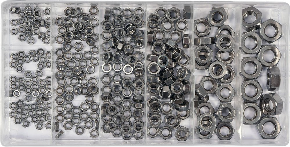 300 PCS SS STEEL NUTS METRIC ASSO (YT-06773)