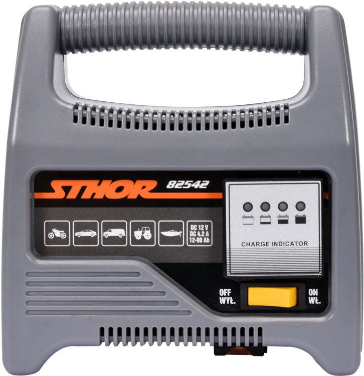 BATTERY CHARGER 12V 6A 90AH LED (82542)