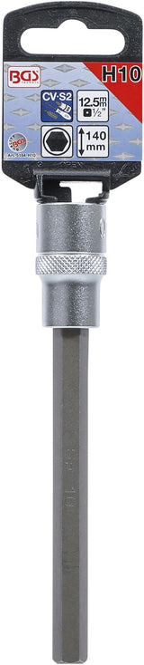 BIT SOCKET | LENGTH 140 MM DRIVE | 12.5 MM (1/2") DRIVE | INTERNAL HEXAGON 10 MM (5184-H10)