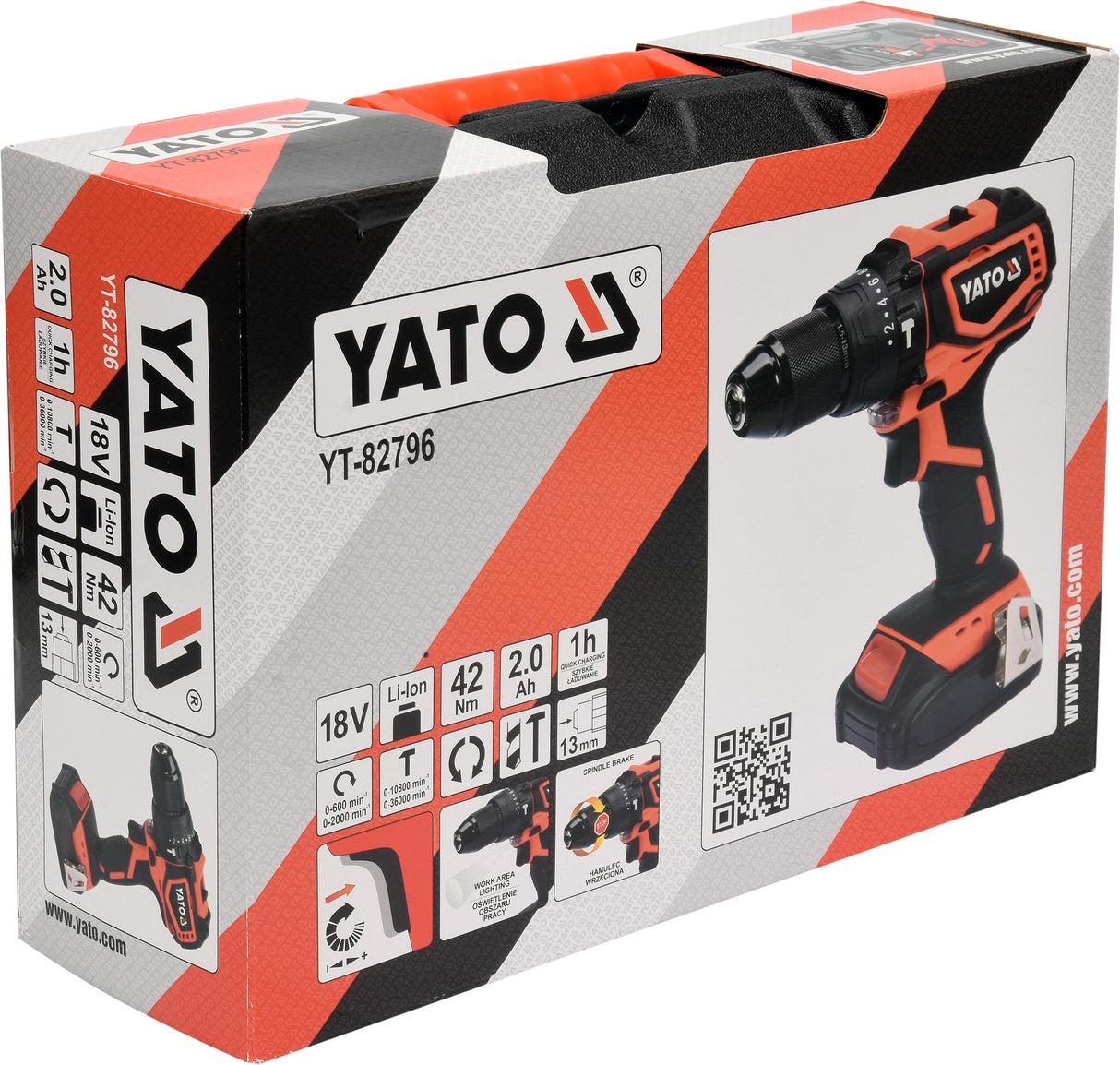 IMPACT DRILL DRIVER 18V 42NM - 2AH (YT-82796)