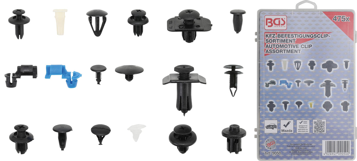 AUTOMOTIVE CLIP ASSORTMENT FOR MAZDA | 475 PCS. (9050)