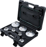OIL FILTER WRENCH SET | WITH OIL FILTER DRAIN HOSE | FOR VAG, BMW, CITROËN, PEUGEOT, FORD, MERCEDES-BENZ, OPEL / VAUXHALL, VOLVO | 8-PCS. (72054)