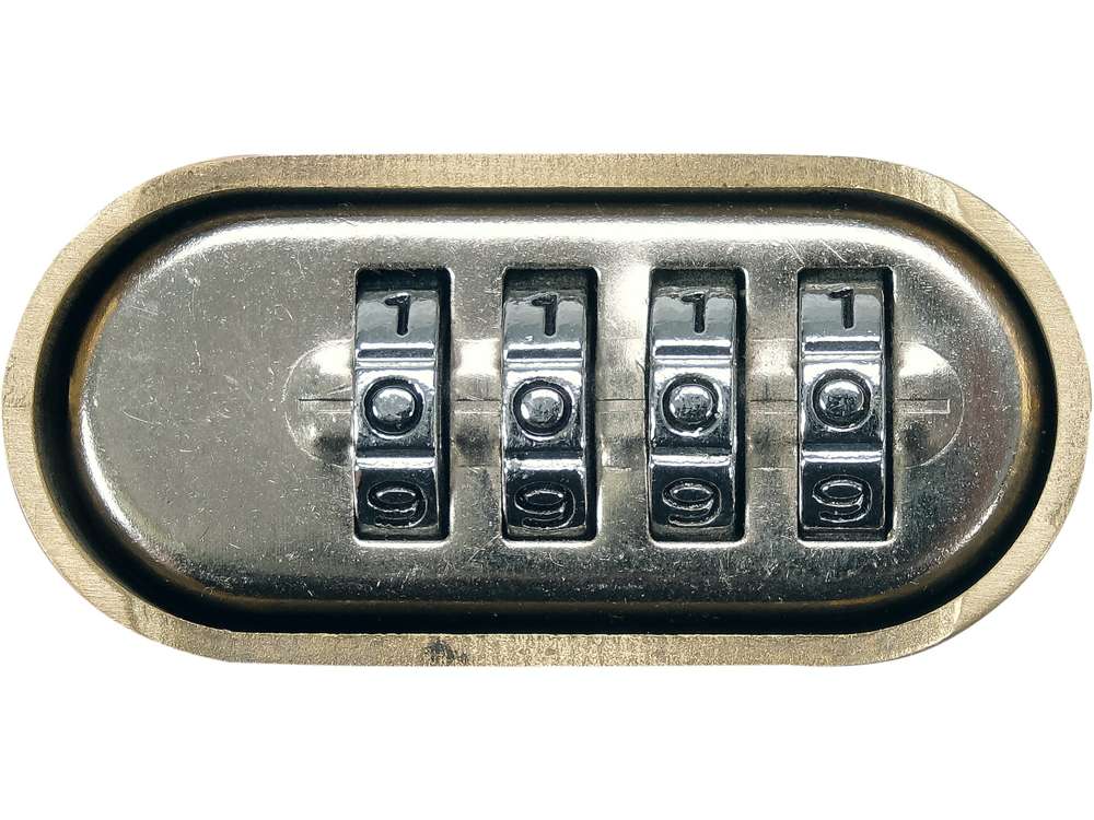 PADLOCK WITH 4-RING COMBINATION LOCK. (77612)
