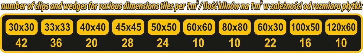 WEDGES FOR TILE LEVELING SYSTEM | BUCKET | 300 PCS. (04718)