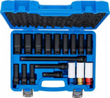 IMPACT SOCKET AND PROTECTIVE IMPACT SOCKET SET | HEXAGON | 12.5 MM (1/2") DRIVE | 10 - 24 MM | 18 PCS. (5202)