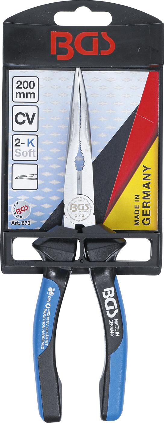 BENT NOSE PLIERS | WITH CUTTING EDGE | 200 MM (673)