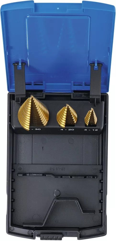 STEP DRILL SET | TITANIUM-NITRIDED | Ø 4 - 30 MM | 3 PCS. (1624)