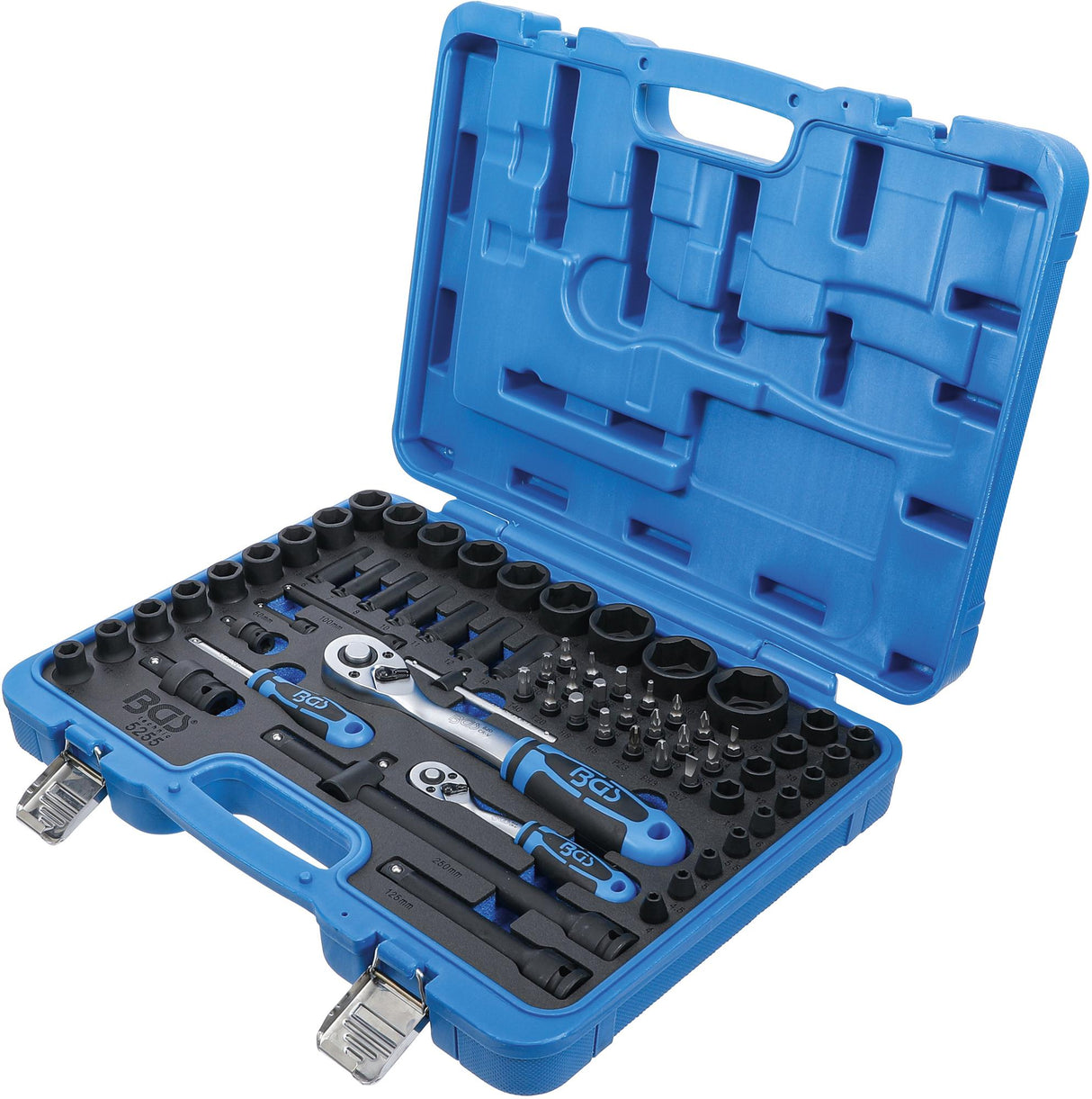 IMPACT SOCKET SET HEXAGON | 6.3 MM (1/4") + 12.5 MM (1/2") | 69 PCS. (5255)