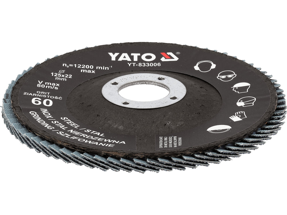 FLAP DISC | 125 MM X 22 | P60 (YT-833006)