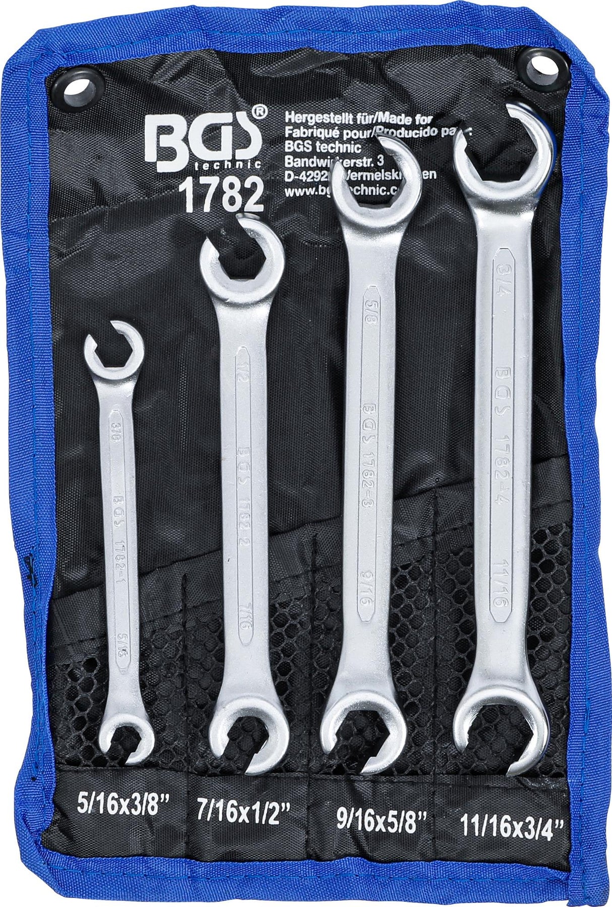 DOUBLE RING SPANNER SET, OPEN TYPE | INCH SIZES | 4 PCS. (1782)