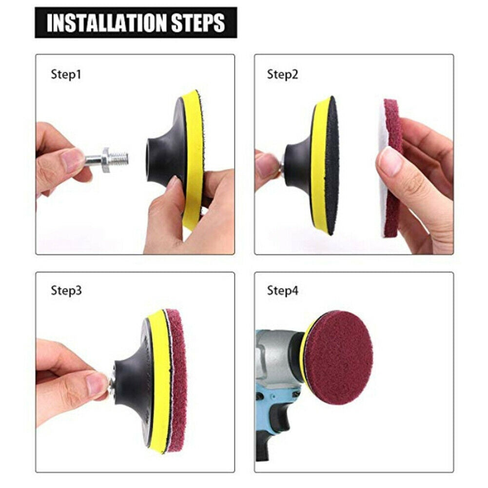 POLISHING AND GRINDING PAD SET | Ø 125 MM | 12 PCS. (BK1001)
