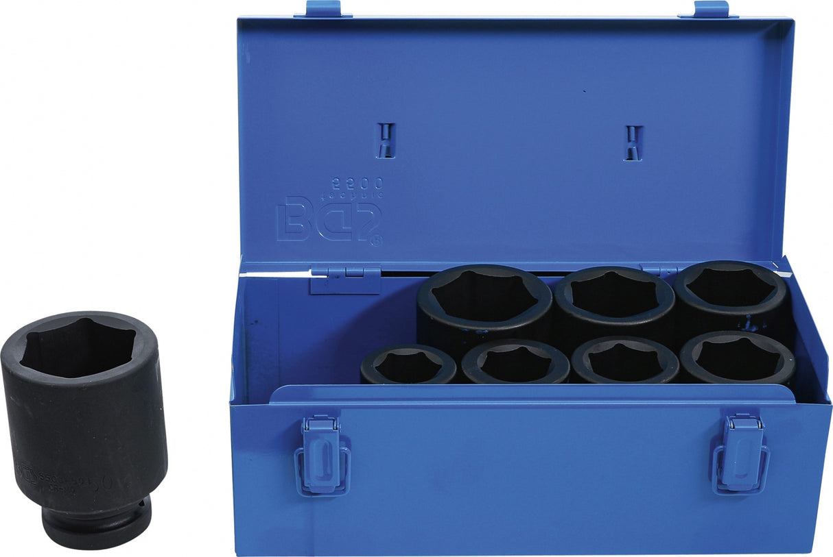 IMPACT SOCKET SET, HEXAGON, DEEP | 25 MM (1") DRIVE | 27 - 50 MM | 8 PCS. (5500)