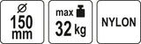 VACUUM CUP 150 MM WITH NYLON HANDLE (YT-37223)