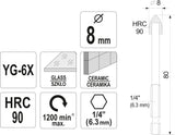 GLASS AND TILE DRILL WITH HEX SHANK 8MM (21704)
