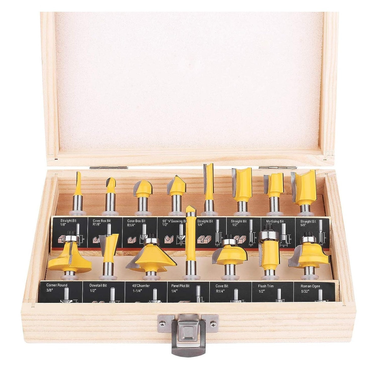 WOOD ROUTER BIT SET | 15 PCS. (SK1637)