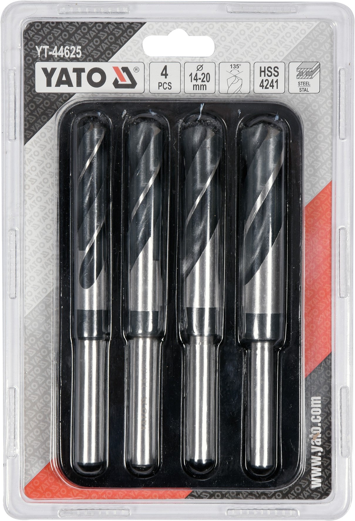 4PCS TWIST DRILL SET 14-20MM (YT-44625)