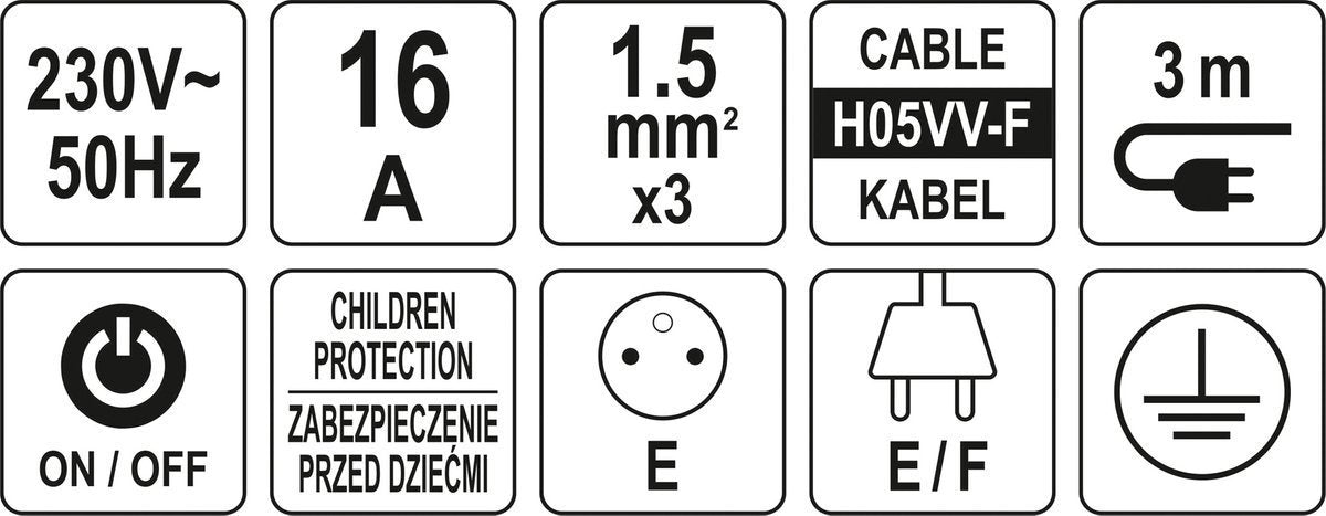 POWER STRIP W. GROUND 5S 3M (72357)