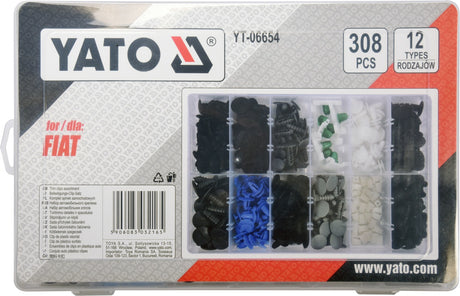 TRIM CLIPS ASSORTMENT FIAT 308 PCS (YT-06654)
