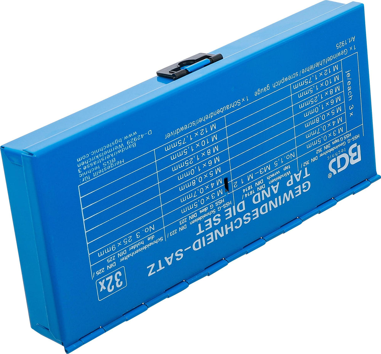 TAP AND DIE SET | M3 - M12 | 32 PCS. (1925)
