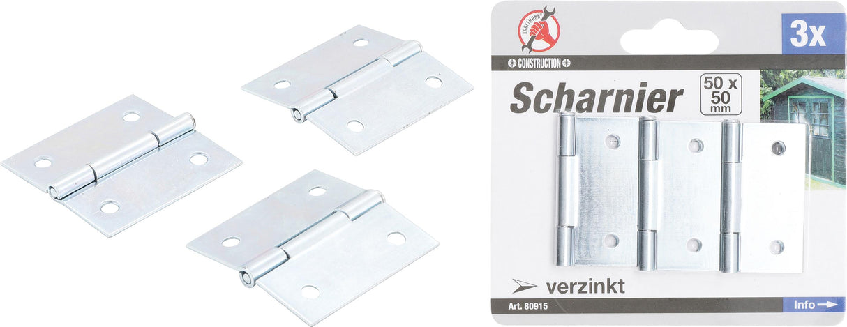 HINGE SET | 50 X 50 MM | 3 PCS. (80915)