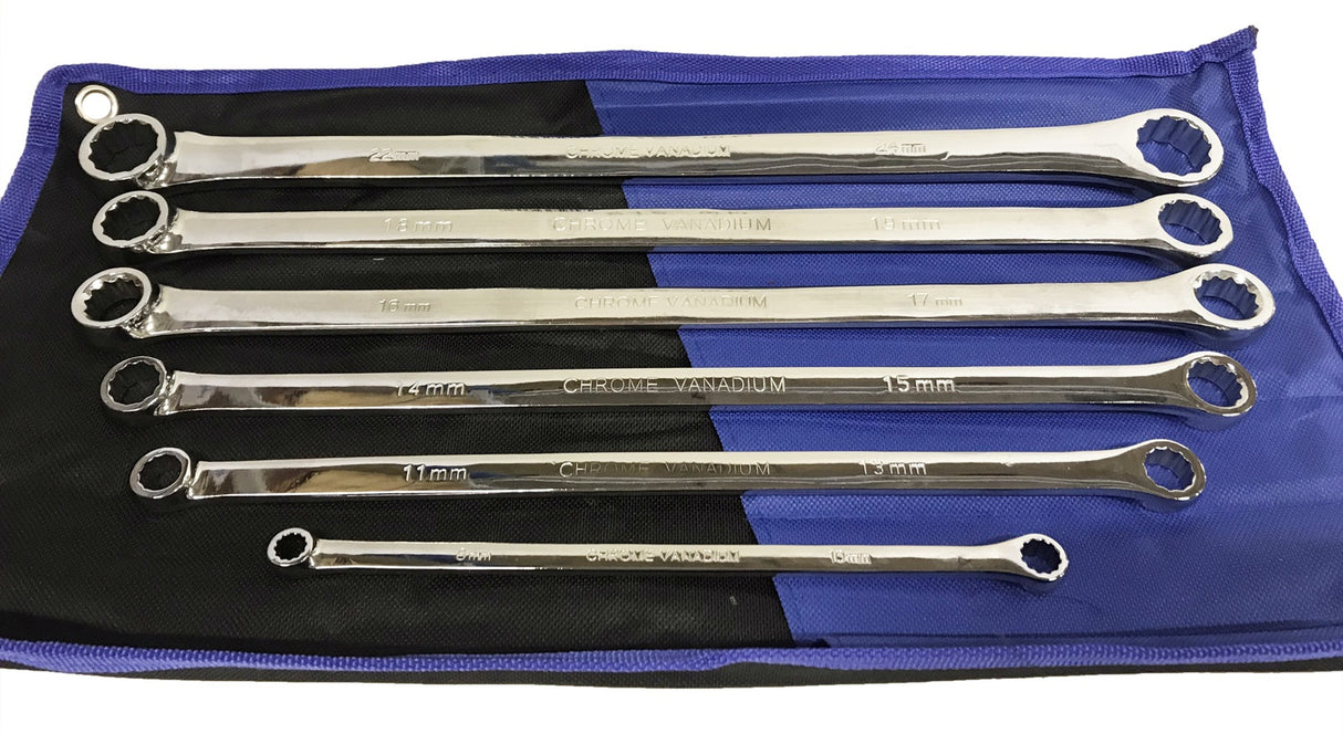 DOUBLE RING WRENCH SET | LONG TYPE | 8 - 24 MM | 6 PCS. (SK5006)