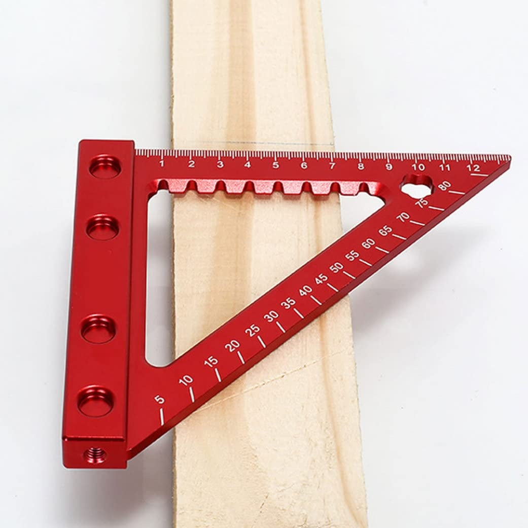 ALUMINUM SQUARE / WOODWORKING TRIANGLE RULER | 90 | WITH BASE (RS90A)