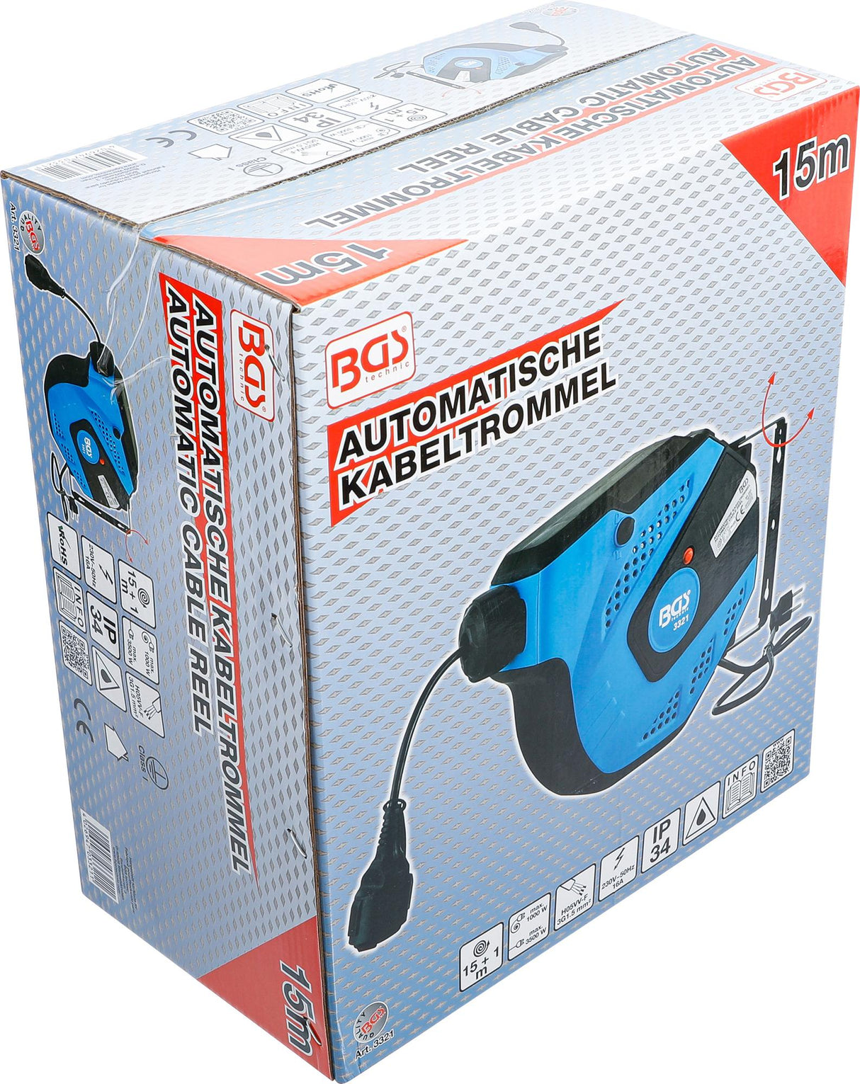 AUTOMATIC CABLE REEL | 15 M (3321)