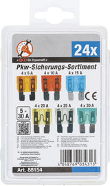 CAR FUSE ASSORTMENT | 24 PCS. (88154)