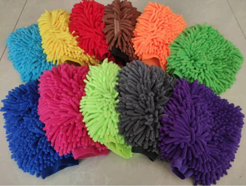 CAR WASH CLOTH / GLOVES | CHENILLE | ASSORTED COLORS (H6236)