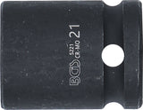 IMPACT SOCKET, HEXAGON | 12.5 MM (1/2") DRIVE | 21 MM (5221)