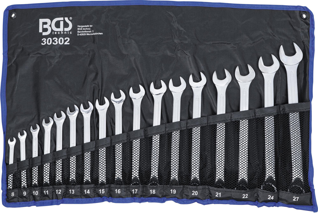 COMBINATION SPANNER SET | OFFSET | 8 - 27 MM | 17 PCS. (30302)