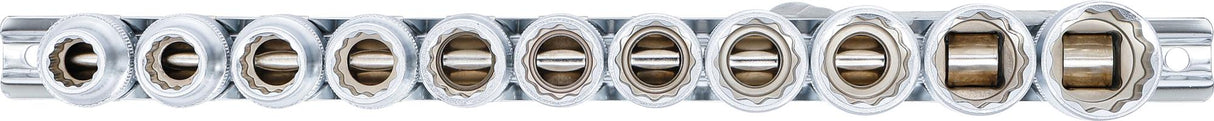 SOCKET SET, 12-POINT | 12.5 MM (1/2") DRIVE | 10 - 21 MM | 11 PCS. (9107)