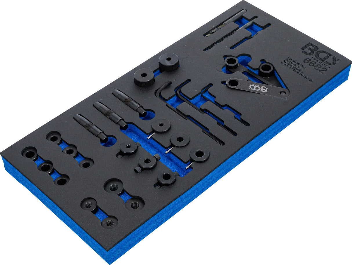 TOOL TRAY 1/3: CYLINDER HEAD DRILLING GAUGE TOOL SET | 28 PCS. (6682)