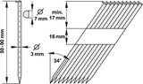NAILS FOR NAILER 34°, 50 MM, 500 PCS. (YT-0935)