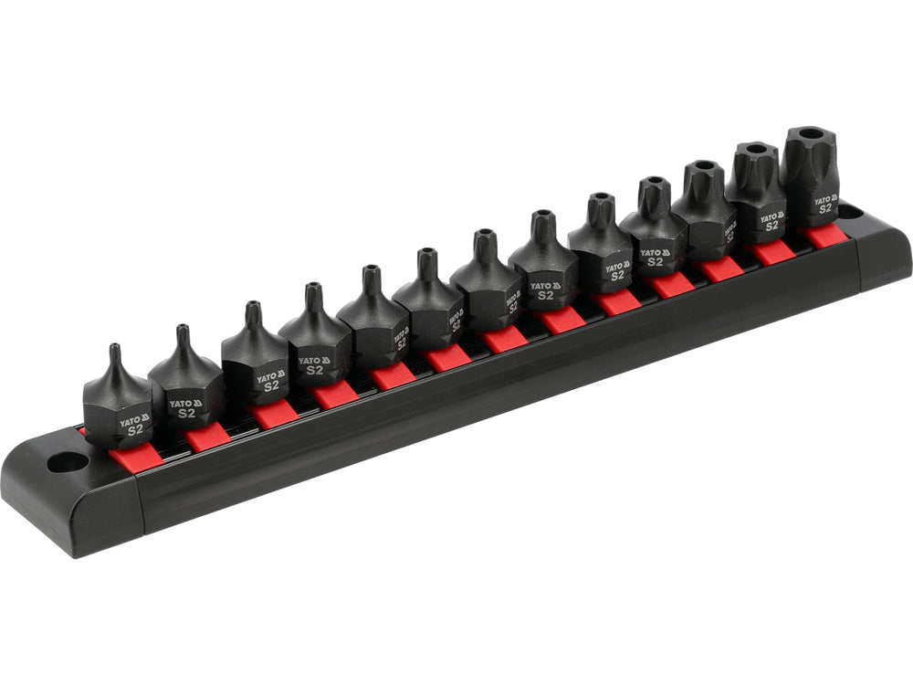 IMPACT SOCKETS WITH TORX HOLES | T10 - T70 | 3/8" | 13 PCS (YT-10668)