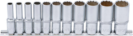 SOCKET SET, 12-POINT, DEEP | 10 MM (3/8") DRIVE | INCH SIZES | 11 PCS. (6859)