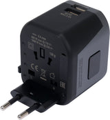 TRAVEL ADAPTER UNIV. 2XUSB 12W (YT-81301)