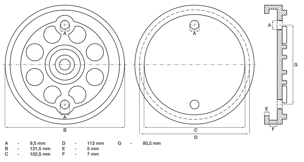 RUBBER PAD | FOR AUTO LIFTS | Ø 120 MM (7053)