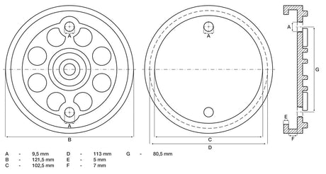 RUBBER PAD | FOR AUTO LIFTS | Ø 120 MM (7053)