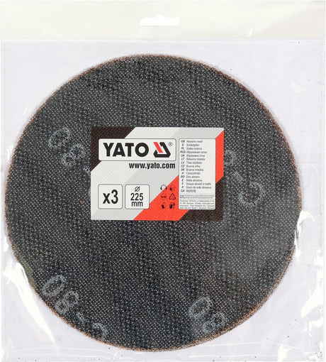 ABRASIVE DISC 225MM 3PCS P80 (YT-845813)
