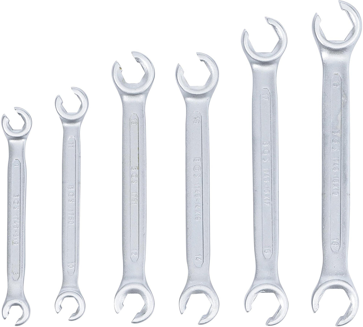 DOUBLE RING SPANNER SET, OPEN TYPE | 8 X 9 - 18 X 19 MM | 6 PCS. (1745)