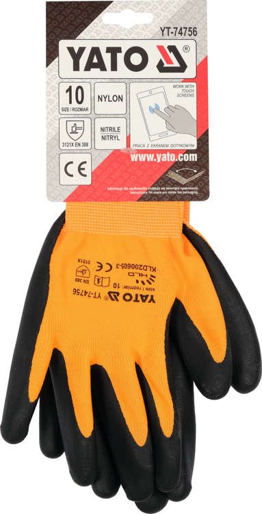 SAFETY GLO. TOUCHSCREEN FING. NITR S.10 (YT-74756)