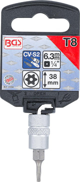 BIT SOCKET | 6.3 MM (1/4") DRIVE | T-STAR TAMPERPROOF (FOR TORX) T8 (2356)