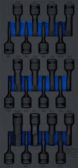 TOOL TRAY 1/3: IMPACT BIT SOCKET SET | 12.5 MM (1/2") | 24 PCS. (74514)