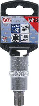 BIT SOCKET | 12.5 MM (1/2") DRIVE |SPLINE (FOR RIBE) M12 (4156)