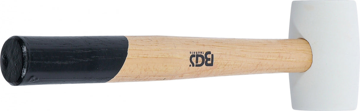 RUBBER MALLET | HICKORY HANDLE | WHITE HEAD | Ø 48 MM | 250 G (70138)