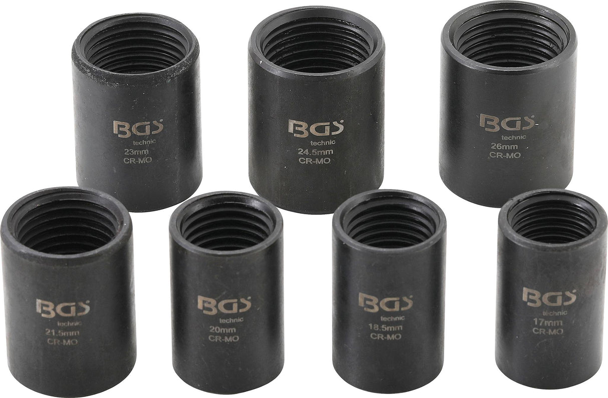 TWIST SOCKET SET (SPIRAL PROFILE) / SCREW EXTRACTOR | 12.5 MM (1/2") DRIVE | 17 - 26 MM | 7 PCS. (5291)