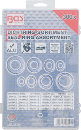 SEAL RING ASSORTMENT | ALUMINIUM | 300 PCS. (8143)