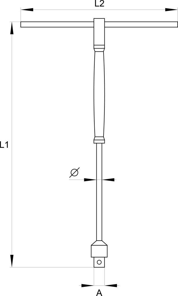 ROTARY HANDLE T TYPE ADAPTOR 10MM (YT-1567)